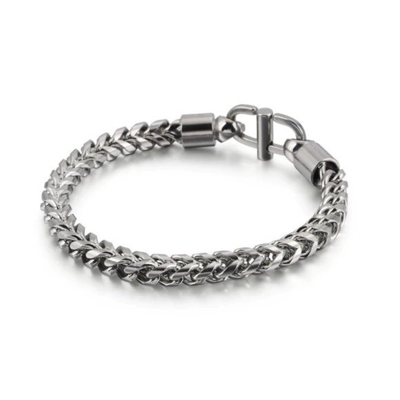 Silver Keel Chain Stainless Steel Bracelet - Picture 1 of 1